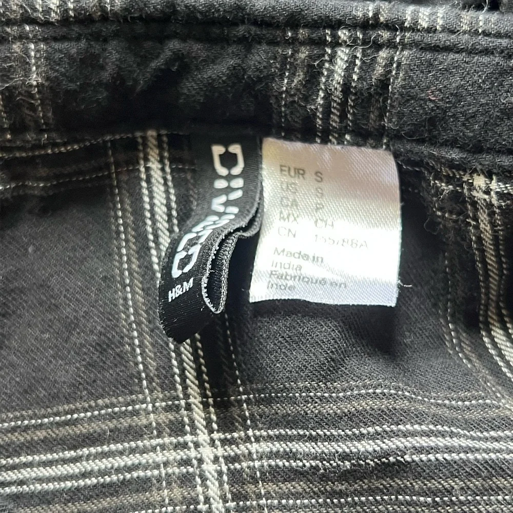 H&M Monochrome Black and White Checkered  Cropped Top - Picture 4 of 5